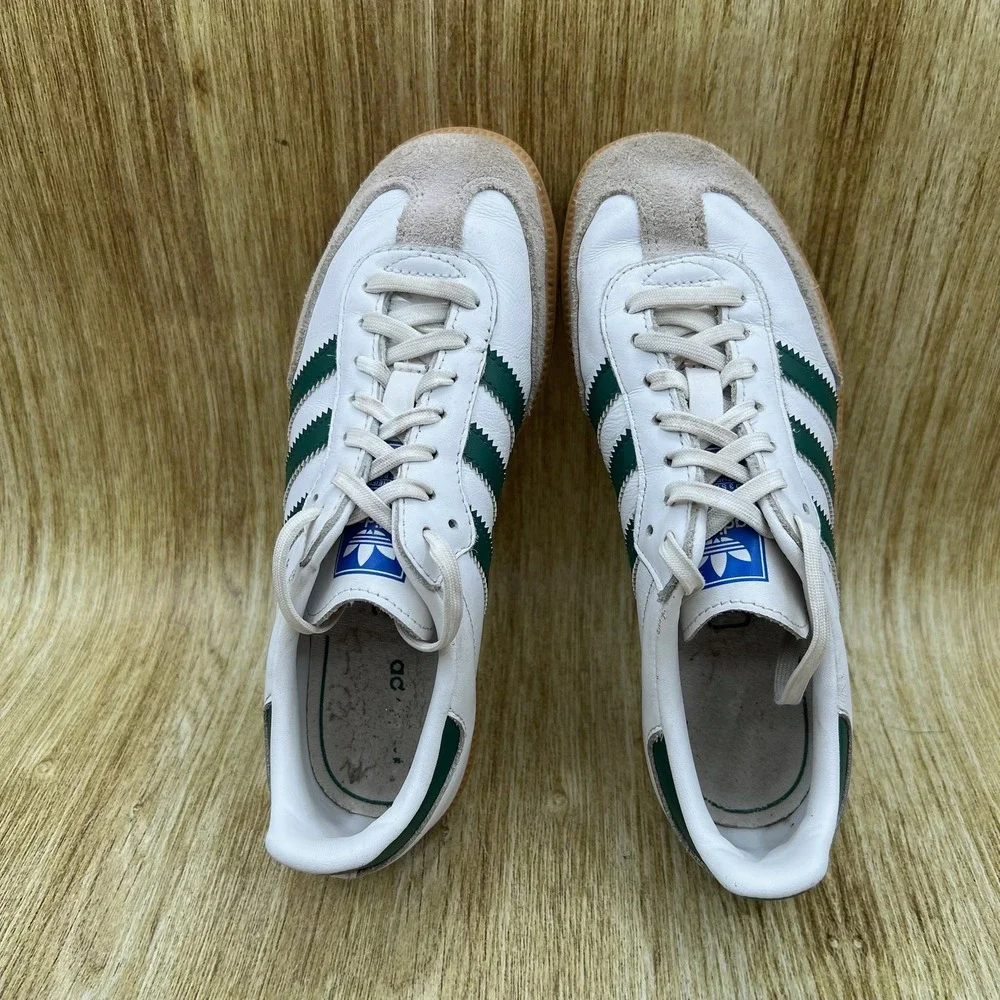 Adidas Samba OG Sneakers Kid's Size 3Y White Green Gum Low Top IE1334
